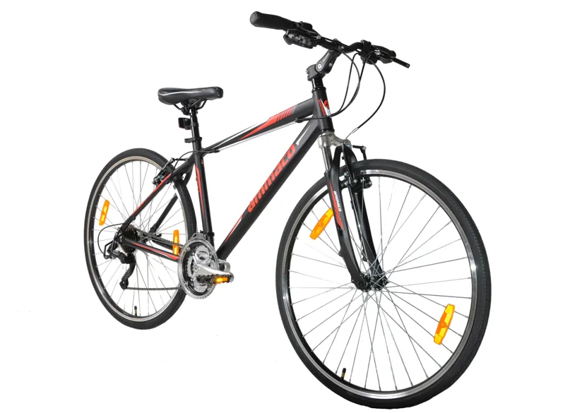 Ammaco Road Runner Pro V 700c Sports Hybrid Black-1